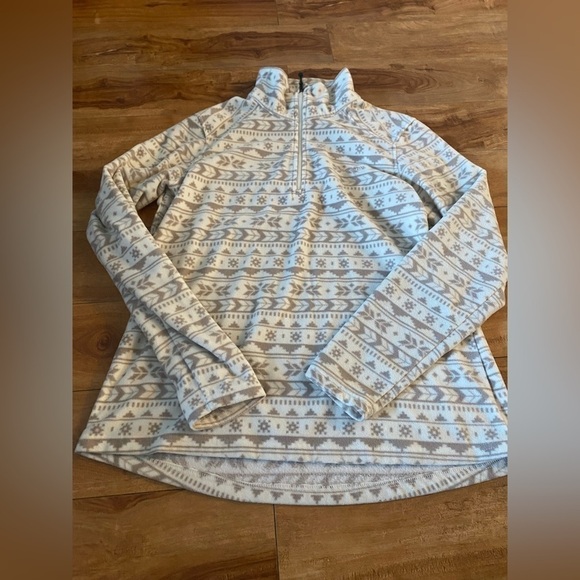 Avalanche Aztec Pattern Outdoor Supply 1/4 Zip Pullover Fleece Sweater - Picture 8 of 12
